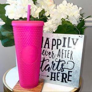 🎀 New Starbucks Studded Cup - Matte Neon Pink 🎀